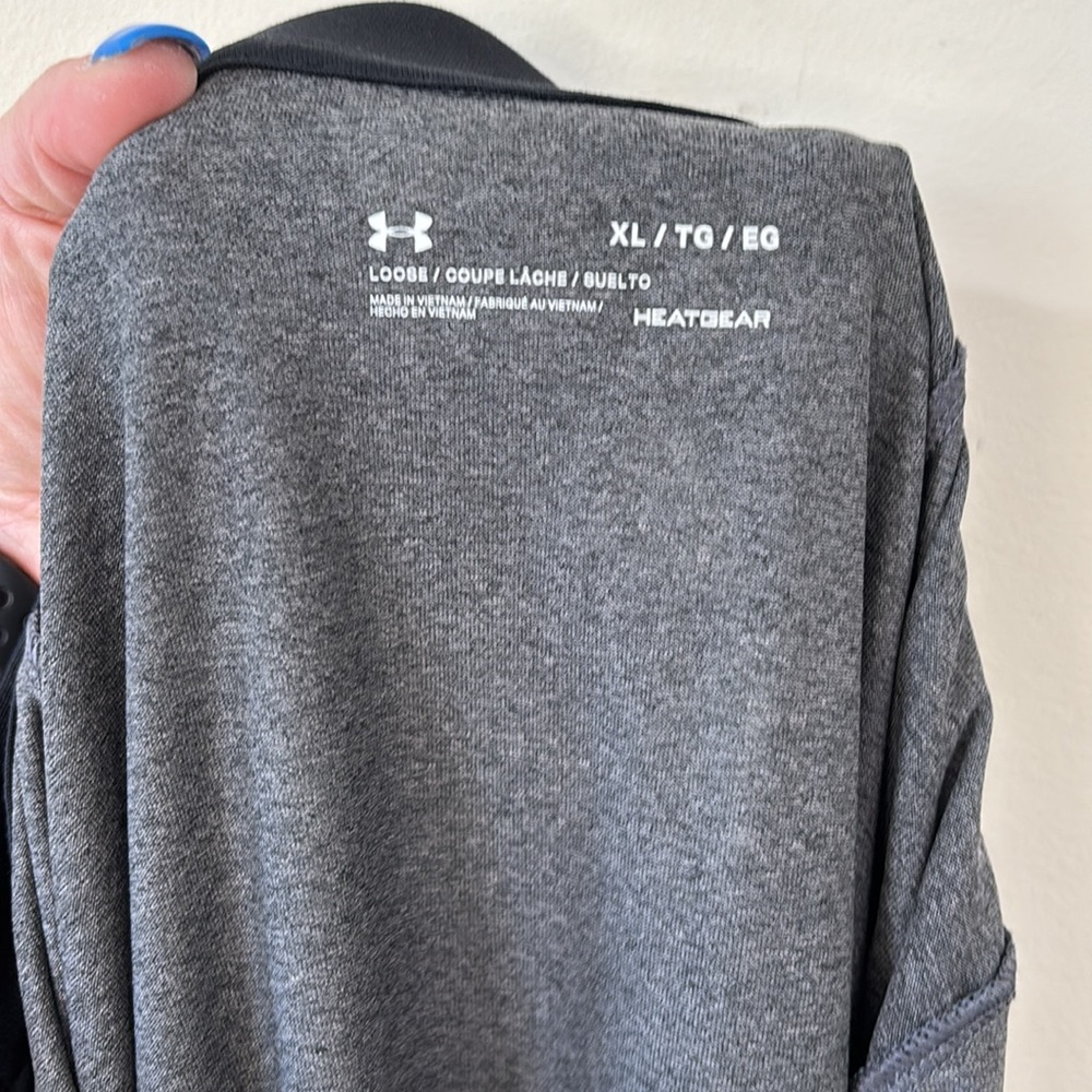 Under Armour Men’s Tech 1/2 Zip Long Sleeve Carbon Heather/Black Size XL - Picture 10 of 11
